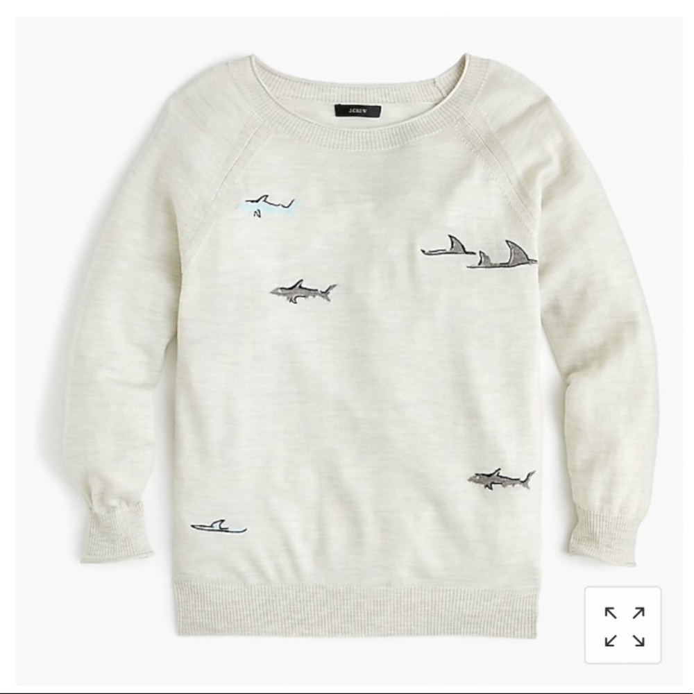 Jcrew Merino Wool Shark Sweater - L